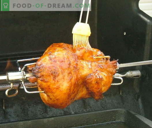 Pollo escupido - las mejores recetas. Cómo cocinar correctamente y sabroso pollo en un asador.