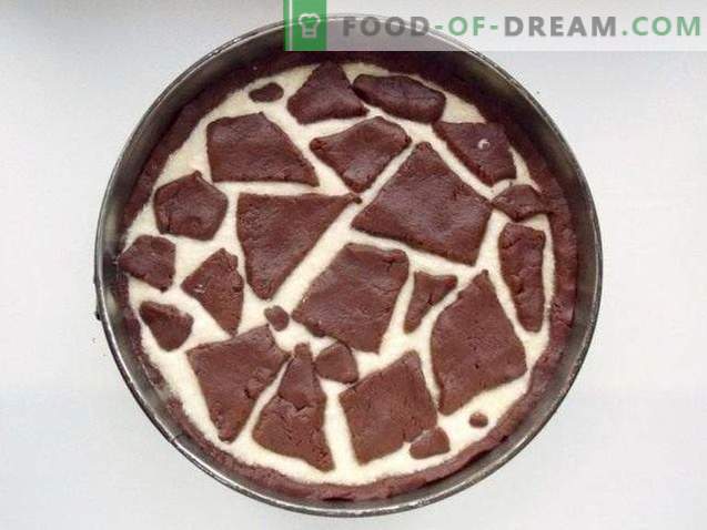 Žirafes siera kūka un šokolādes kūka