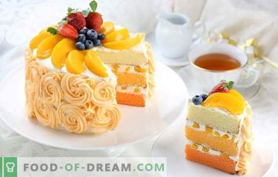 Persiku kūka ir salds zobs! Dažādu kūku receptes ar persikiem gardiem priekiem