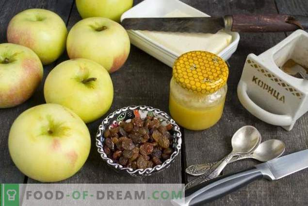 Ceptie āboli ar medu un žāvētiem augļiem
