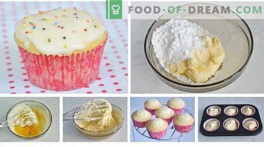 Cupcakes - kā tos gatavot mājās. 7 labākās receptes mājās gatavotiem cupcakes.