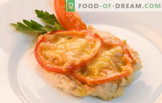 Vistas filejas receptes ar tomātiem un sieru krāsnī. Vistas filejas gatavošana ar tomātiem un sieru krāsnī - ātri, viegli!