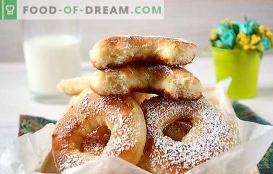 Rauga donuts ar pienu: mēs iepriecināsim mājsaimniecību! Pakāpeniska autora foto recepte donīdiem ar raugu pienā - viss sīki