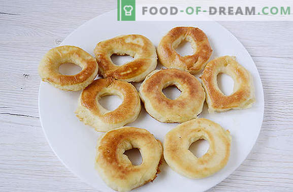 Rauga donuts ar pienu: mēs iepriecināsim mājsaimniecību! Pakāpeniska autora foto recepte donīdiem ar raugu pienā - viss sīki