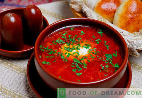 Borska zaļa, sarkana, liesa, ukraiņu - labākās receptes. Kā pareizi un garšīgi pagatavot zupu ar pupiņām, sēnēm, skābenēm lēnā plītī.