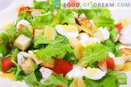 Caesar salāti - pareizās receptes un sastāvdaļas. Kā pagatavot mērci (mērci) salātiem 