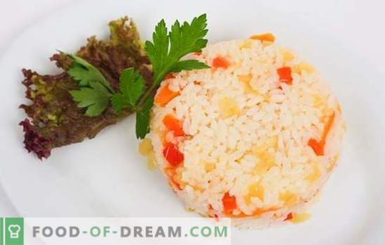 Rīsi ar burkāniem un sīpoliem - noderīgs sānu ēdiens. Rīsu receptes ar burkāniem un sīpoliem cepeškrāsnī, multicooker vai krāsnī