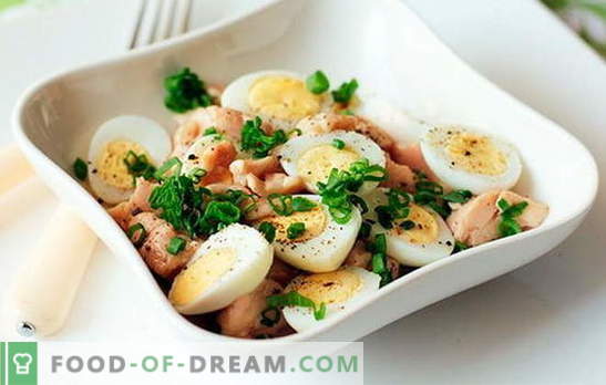 Mencu aknu salāti ar olu ir ātri, garšīgi un veselīgi uzkodas. Top 10 labākie mencu aknu salātu receptes ar olu
