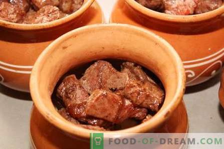 Potted meat - the best recipes. How to properly and tasty cook meat in pots.