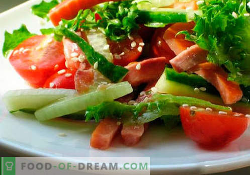 Dārzeņu salāti - piecas labākās receptes. Kā pareizi un garšīgi pagatavot salātus ar augu eļļu.