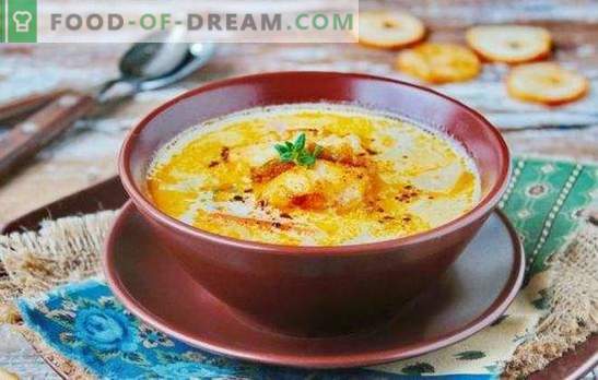 Mencu zupa ir aromātisks pirmais kurss. Kā pagatavot gardu mencu zupu: receptes ar sieru, rīsiem, kukurūzu, krējumu, bekonu