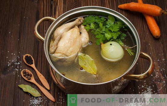 Come far bollire il brodo per zuppe, zuppe, salse e altri piatti. Ricette: come cucinare brodo di pollo, manzo, pesce, maiale, osso