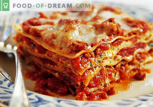 Pita Lasagna - pareizās receptes. Kā ātri un garšīgi gatavot lasānu no pitas.
