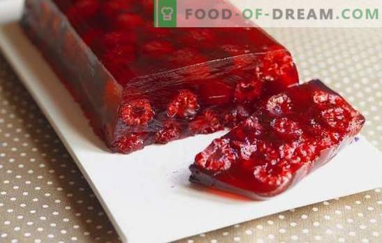 Raspberry Jelly - spilgti, smaržīgi, vasarā, pieejamu baudu! Receptes aveņu želejas pagatavošanai ziemai un tikai desertiem