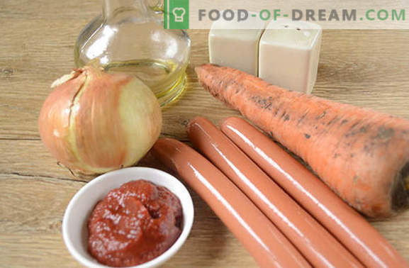 Desas mērce ar tomātu pastu: garšīgs „aizķeršanās”. Pakāpeniska foto recepte ar tomantho mērci no parastajām desām