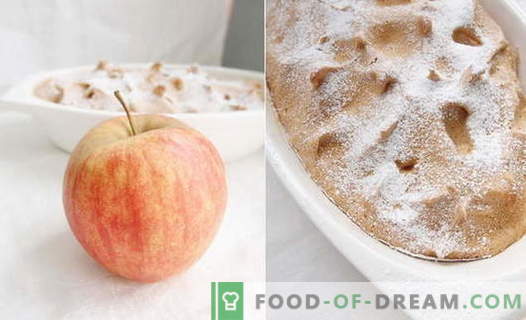 Apple Soufflé - labākās receptes. Kā ātri un garšīgi gatavot ābolu suflē.