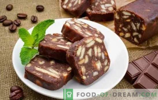 Šokolādes cepumi desa: pakāpeniska recepte. Šokolādes desas varianti no cepumiem ar riekstiem, rozīnēm, liķieri